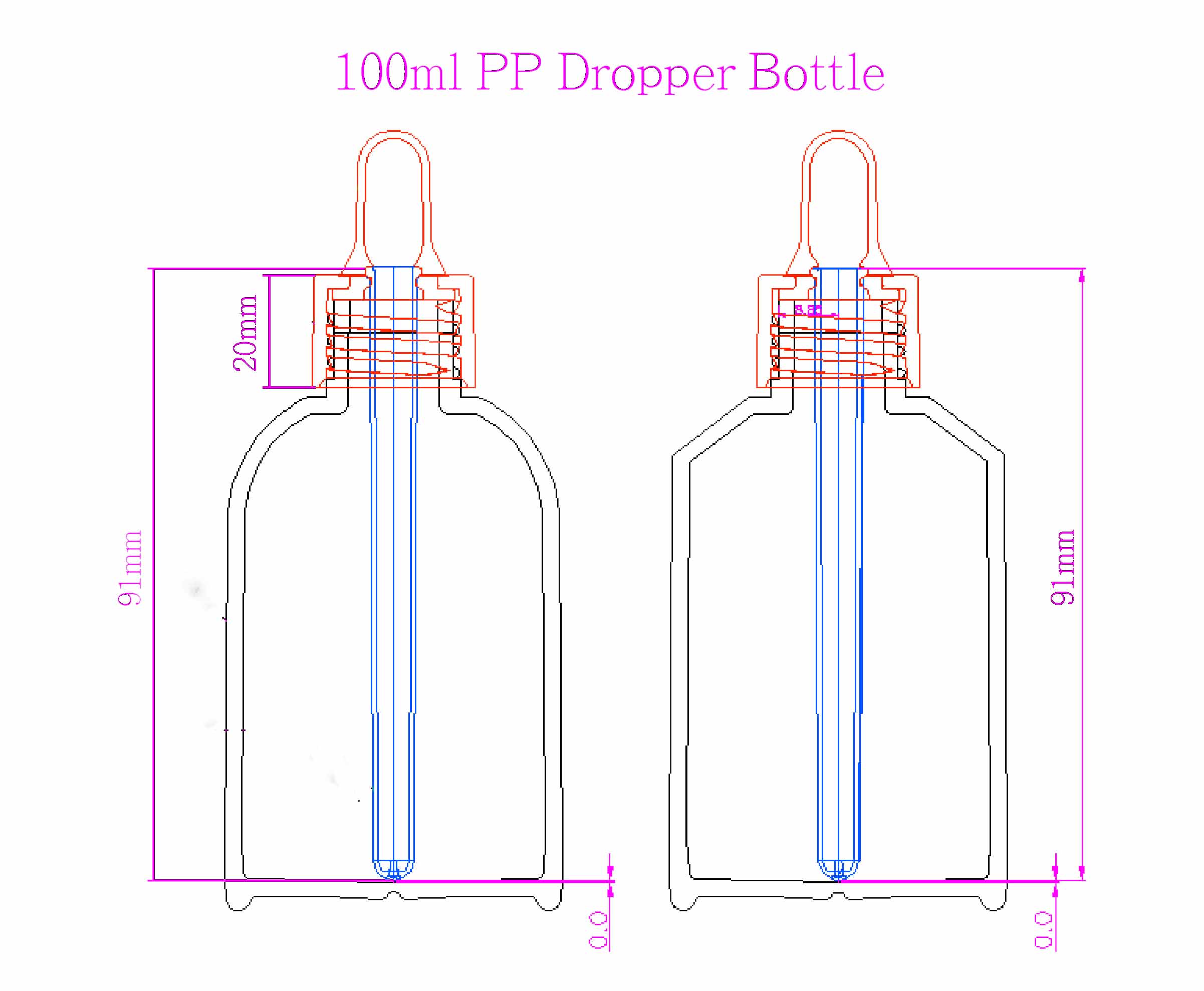 Bottle dimensions